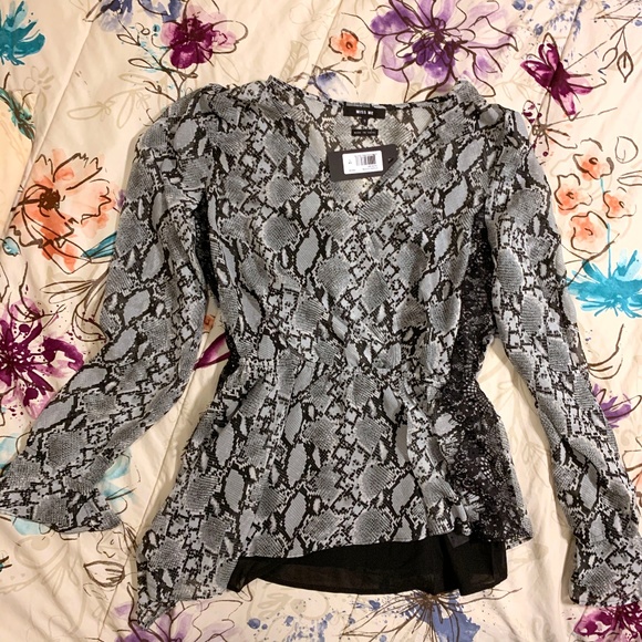 Miss Me Tops - Snake Print Blouse from MISS ME
